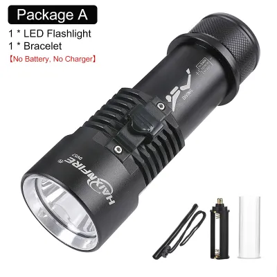 HaixnFire DV57 Underwater Waterproof Flashlight 4000 Lumens XHP70 Scuba Diving Light Outdoor Camping torch