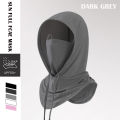 Ice Silk Full Face Mask 2PCS with UV Protection and Cooling Comfort - Black & Black-Dark Grey. 