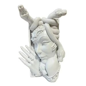 xpkQ Resin Medusa Head Bookshelf Decorative Bookend for Home Office Unique Serpent Goddess Design Heavy-Duty Page Stabilizer K7M2P
