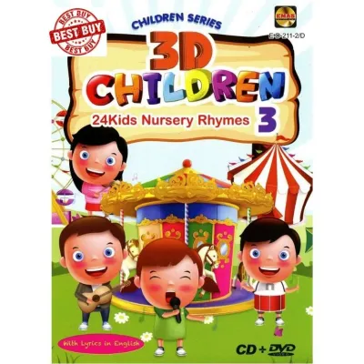 CHILDREN SERIES - 3D CHILDREN 24 KIDS NURSERY RHYMES VOL.3 CD + DVD - SONG