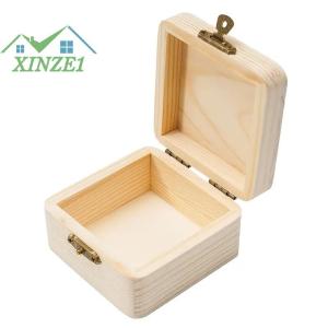 💖💓 กล่องเก็บของไม้ธรรมชาติขนาด8x8x4.7ซม. กล่องของขวัญกล่องเก็บของกระจุกกระจิกในบ้าน