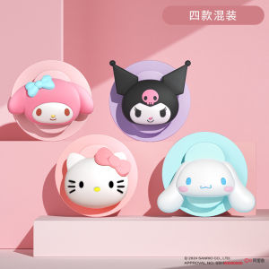 4 Pieces Kuromi Melody Hello Kitty Cinnamoroll Car Mini Hooks Self-Adhesive Wall Hanging Hooks Vehicle Hook Stickers for Keys Mask bags