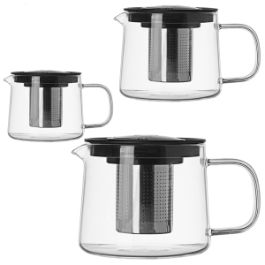 Permanent Borosilicate Glass Teapot With Clear Observability For Tisane Ceremony Observation Transportable Structure Exemplary Inside Use