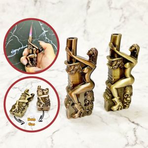 HỘP QUẸT BẬT LỬA GA KHÒ  CÔ GÁI ÔM TRỤ ĐỘC LẠ