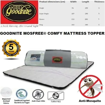 Goodnite Mosfree® Comfy Mattress Topper (King/Queen/Super Single/Single)