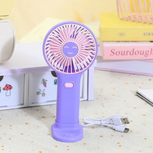 Quạt mặt cười tích điện cầm tay tặng đế để diện thoại LILA QUATSMI447