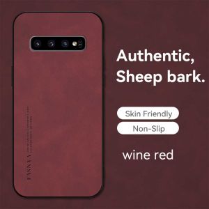 LIMIDA For Samsung Galaxy S10 S10 Plus S10 5G S20 Plus S20 FE Ultra S30 S9 S8 Plus Phone Case,Luxury Sheep Bark Skin Light TPU Shell Shockproof Back Cover
