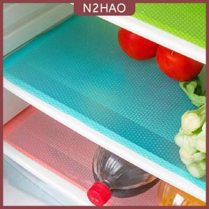 N2HAO  4 cái EVA không thấm nước tủ lạnh lót Mat có thể giặt nấm mốc bếp Pad chống dầu Tủ Ngăn Kéo placemat Heat-insulat tủ lạnh mat