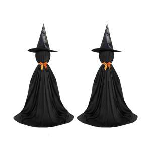 Eerie Illuminated Halloweens Phantoms Decoration Adjustable Height For Porch Yard Haunted Houses Party Setups