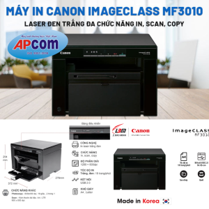 Máy in Laser đen trắng đa năng Canon imageCLASS MF3010 ( All - in -One ) - Chính hãng