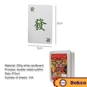 144 Cards Kartu Set Mahjong / Mahjong Chinese Cards Game / Mainan Portable Mahyong Board Game