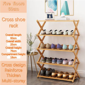 Folding shoe rack E0-level bamboo and wood eco-friendly material foldable storage rack