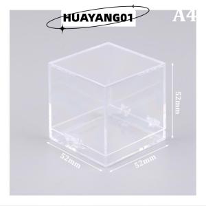 HUAYANG01 [2023 new HOT FASHION] 1Pc Storage Boxes Lids Display Clear Container Specimen Mini Square Cube Acrylic Case Rough Mineral Standard