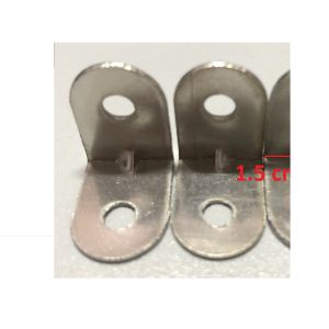 Ke góc vuông INOX 201 - 2x2x1.5 cm - Dày 1mm - 2 lỗ Ø 4mm
