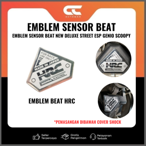 EMBLEM STAINLESS COVER SENSOR MOTOR BEAT ESP DELUXE LED STREET GENIO SCOOPY NEW