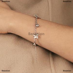 [COD] Beaution Fashion Pretty Butterfly Bell Pendant Chain Bracelet Exquisite Charm Adjustable Wedding Bangle Cute Women Lady Jewelry Party Gift