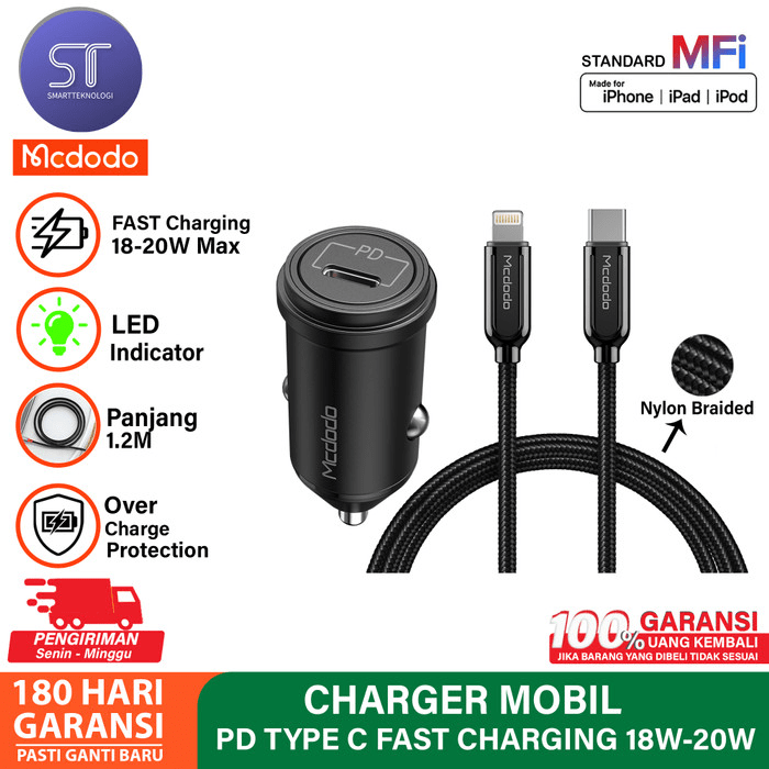 charger mobil for ip 11 12 13 14 pd type c fast charging 18w 20w