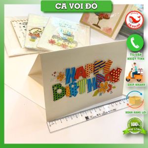 Thiệp chúc mừng sinh nhật nổi 3D / thiệp Happy birthday DUC NGUYEN CARDS - 18x13cm (GIAO HÀNG NGẪU NHIÊN) SP893489780