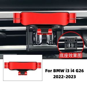 Car Phone Holder For BMW i3 i4 G26 2022 2023 Styling Bracket GPS Stand Rotatable Mobile Accessories