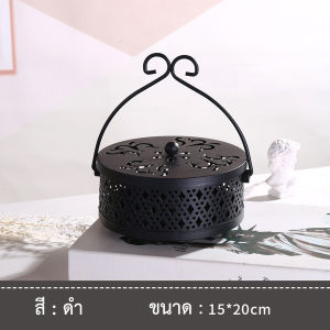 hithome ที่ใส่ยากันยุง พร้อมฝาปิด ป้องกันอันตรายป้องกันไฟไหม้ ไตล์ย้อนยุค ที่ใส่ยากันยุงแบบขด