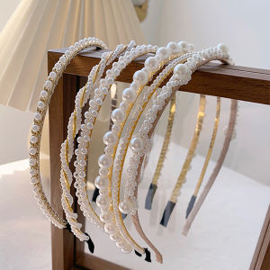 COVIEEZB Fashion Woman Headwear Korean style Flower Bow Hair Band Hair Hoop Pearl Headband Hair Accessories