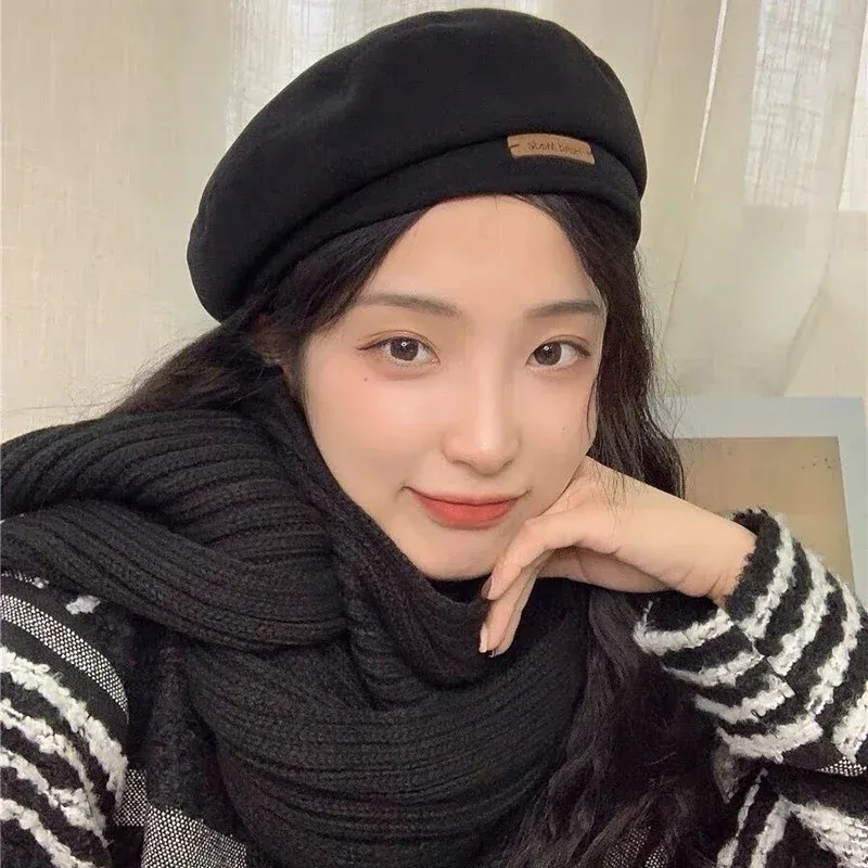 Autumn Winter New Woolen Beret Fashion British Style Painter Hat