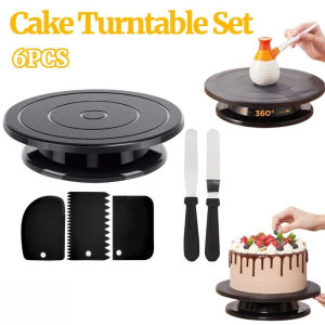 Cake Rotating Display Stand 360° Cake Turntable Rotary Table Decorating Stand Non-Slip Baking Tool
