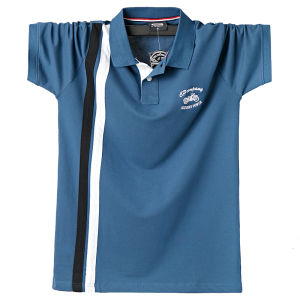 VSheng Big Size Polo T Shirt For Men Collar Casual Plus Size Threadwork Cuff Man Tops