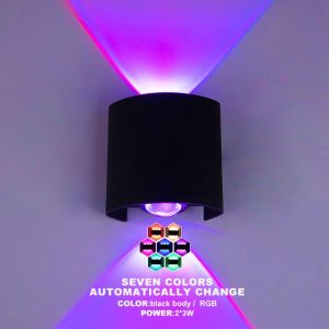 LED Wall Light Modern Staircase Light RGB Colorful Indoor Wall Lamp Aluminum Outdoor Waterproof Lighting for Bedroom Living Room Corridor Stair case Home Decor Lights