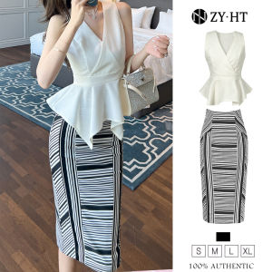 ZY.HT EraVogue ชุดเซ็ท 2 ชิ้น ผญ เสื้อแขนกุด +กระโปรง เดรสผู้หญิง เดรสสีดำ เดรสทำงาน เดรสไฮโซ เดรสออกงาน เดรสเซ็กซี่ เดรสฝรั่งเศส 20455