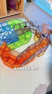 NUKID 7.5CM Big Magnetic Tiles 132 PCS 5D Diamond series Magnetic Building Block Educational Toys for Kids Gift Birthday