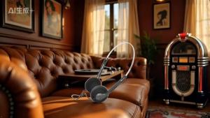 Retro Over-Ear HeadphoneVintage Feelings Underwire HeadphonesRetro Lightweight EarphonesHi-Fi Stereo Earphone HeadsetHeadphonefor Most Mobile Phones Playback Pevices Headphones (Black)