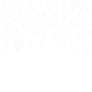 30pcs White Heart Swirl Streamers Hanging Decoration For Elegant Wedding And Festival Celebration Room Ceiling Ornament