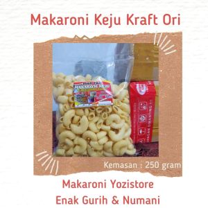 MAKYOZI Makaroni Keju Kraft Cheddar Original Varian Rasa 250gr Snack Home Made Gurih Bikin Nagih