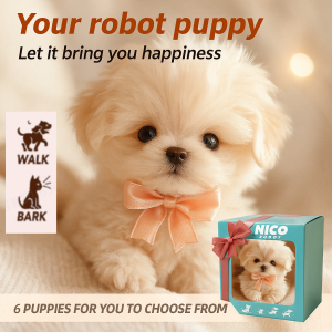 My Realistic Robot Puppy Walking Bark Wag Tail Jump Animal Pet Birthday Gifts For Boys And Girls电子狗