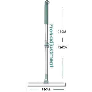 5PCS 52CM Magic Silicone Broom Floor Wiper Rotatable Wiper Scraper Scrubbing Brush Squeegee Stainless Magic Mop Floor Wiper Scraper 180° Degrees Wiper Scraper Rotatable for Bathroom Glass Window