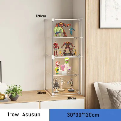 Trove lemari tas Transparan Lemari Pajangan Display Figure Organizer Lemari Pajangan Boneka