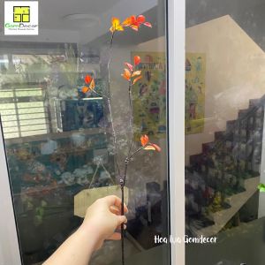 Dã Mai Diệp cành lá màu cam mùa thu trang trí cao cấp