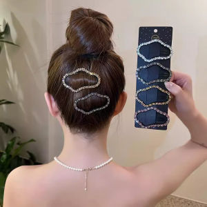 Women Shining Hair Clips Hollow Out Cloud Shape Hairpins Side Hair Accessories