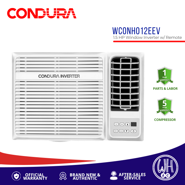 Condura 1 5hp window type inverter aircon with remote wconh012eev