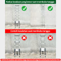 Tangga Lipat Aluminium Tangga Teleskopik 2.7M/3.9M/4.3M/5.1M Telescopic Ladder tangga lipat. 