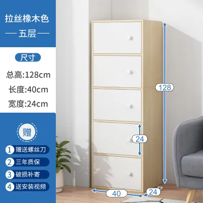 LALA 6 Tier Bookshelf with Doors Multipurpose Shelf/Rak Buku 3 Tingkat/Home Furniture Kabinet Baju Storage Cabinet/Wood Shelf 书架储物架