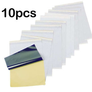 10pcs Professional Tattoo Transfer Gel Tattoo Transfer Cream Soap Copier Supplies Reusable(A4) tattoo transfer paper Thermal Carbon Transfer Stencil Paper tracing copy body art tattoo Tattoo transfer paste gel