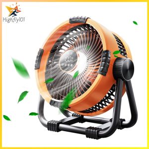 Portable Camping Fan with LED Lantern and 20000mAh Rechargeable Battery for Outdoor Use