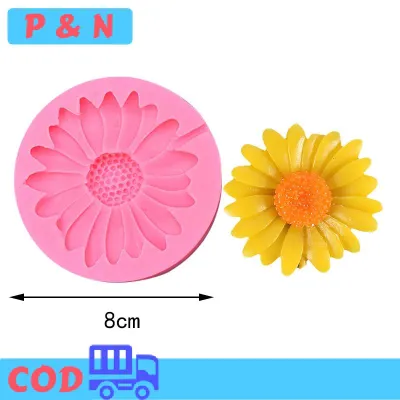 P&N Daisy Hoa Silicone Khuôn DIY Đồ Trang Sức Đúc 3D Hoa Hình Dạng Epoxy Nhựa Khuôn Daisy Xà Phòng Làm Thủ Công Nến Khuôn Trang Trí Nội Thất
