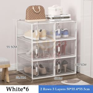 Shoe Box Transparent Shoe Cabinet Shoe Rack PVC Plastic Shoes Storage Organizer Shoe Storage Home 透明鞋盒