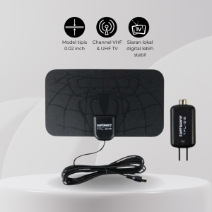 Antena TV Digital DVB-T2 25dB Spider Pattern Signal Booster