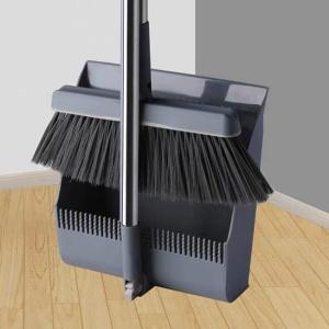 (HOME+) Rotatable Broom and Wind Proof Dust Pan with Broom Set Rotatable