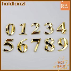 haidianzi 1 miếng dán nhà cao 5cm màu vàng nhãn địa chỉ cửa số nhà hiện đại màu vàng kim