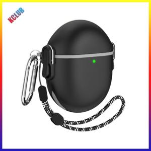 TPU PC Headphone Shell With Lanyard Hook Headphone Holder Case Waterproof Fall-protection Dual-elastic On-off Snap for Google Pixel Buds Pro